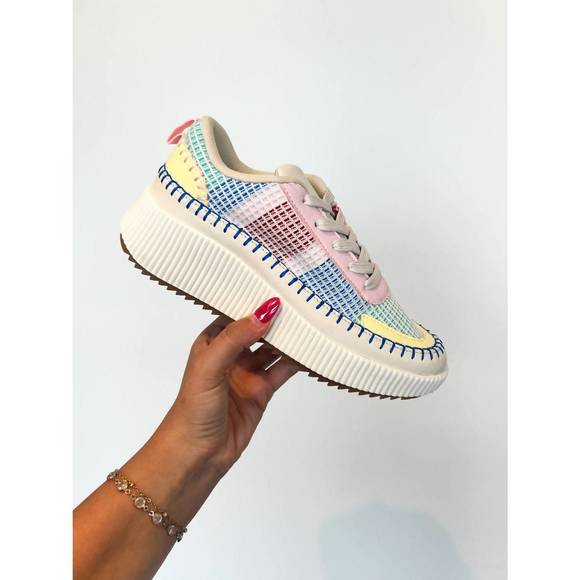 NEW FOREVER LINK women's willow woven sneaker in pastel multi - Picture 1 of 1